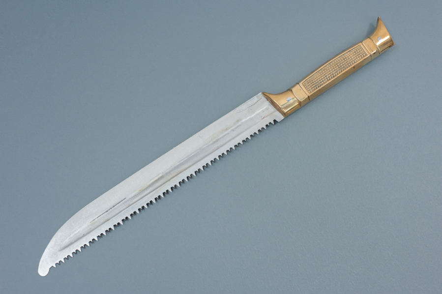 K chenmesser Marke  Au Zouave   Klinge und S ge auf R ckseite  20  Jhd   Mus e de la Coutellerie Thiers